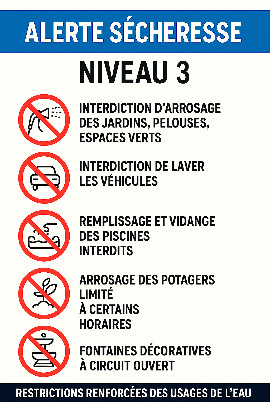 Alerte eau niveau 3