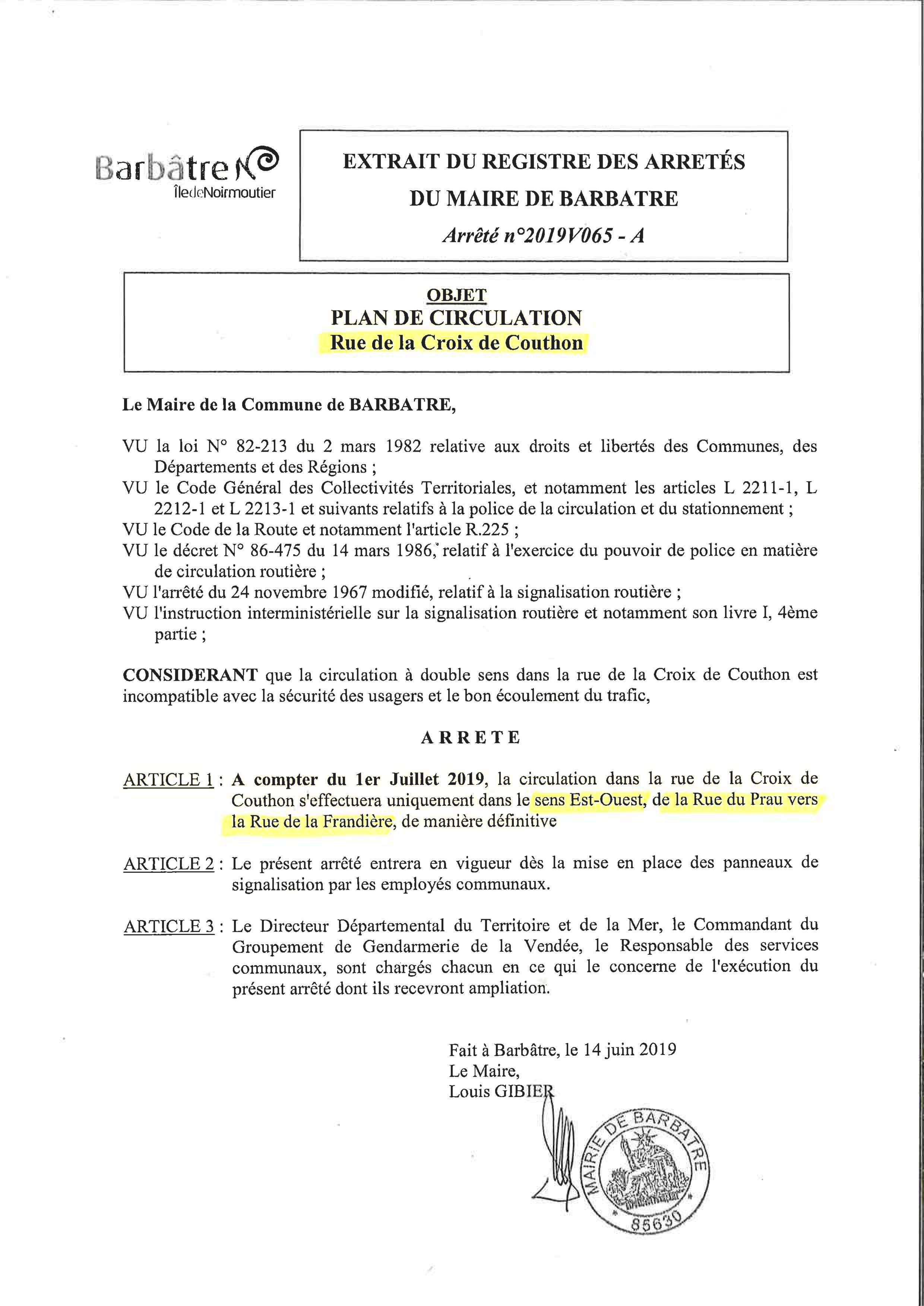 arreté croix de couthon