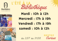 Horaires d'été à La Bibliothèque