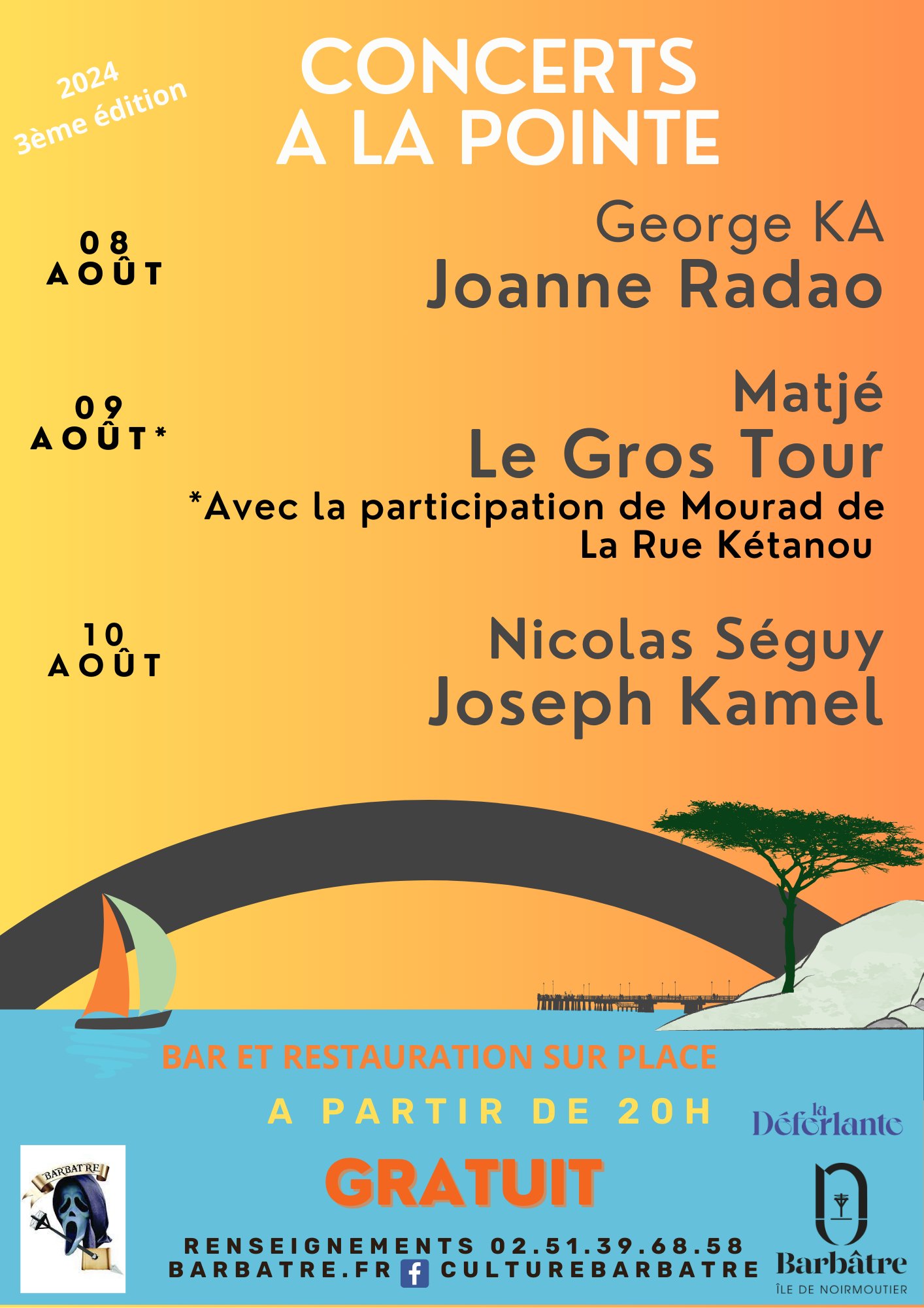 Les concerts à la Pointe 2024