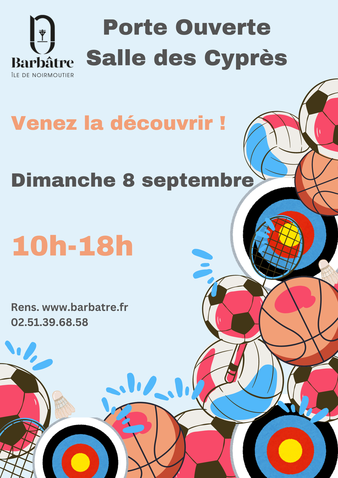 Porte ouverte salle des sports et loisirs