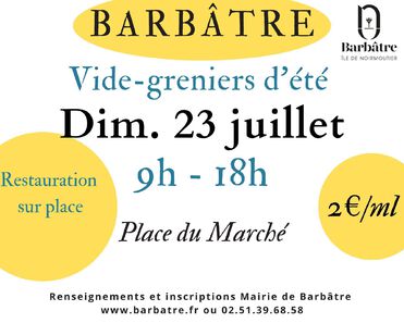 affiche vide grenier juillet