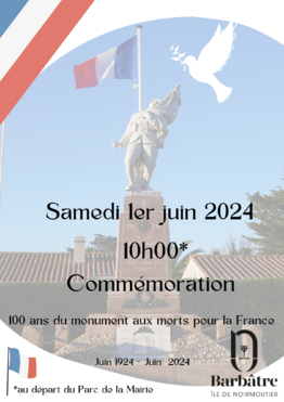Commémoration des 100 ans du monument aux morts