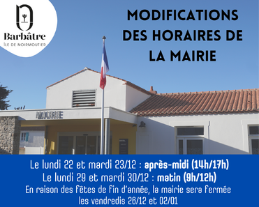 Fermeture Mairie décembre 2025