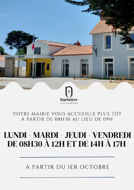 Nouveaux horaire mairie