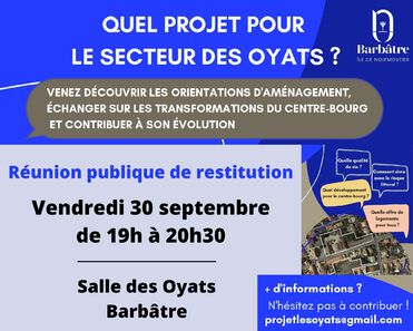 Panneau réunion restitution LES OYATS