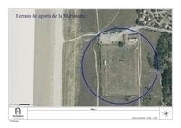 Vue aérienne Terrain de sports
